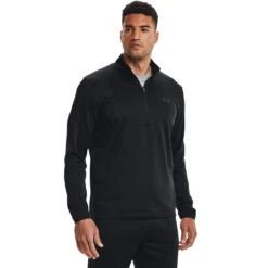 'Under Armour' Men's 1/2 Zip Fleece - Black