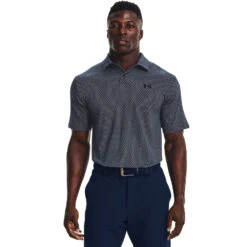 'Under Armour' Men's T2G Printed Polo - Academy / White