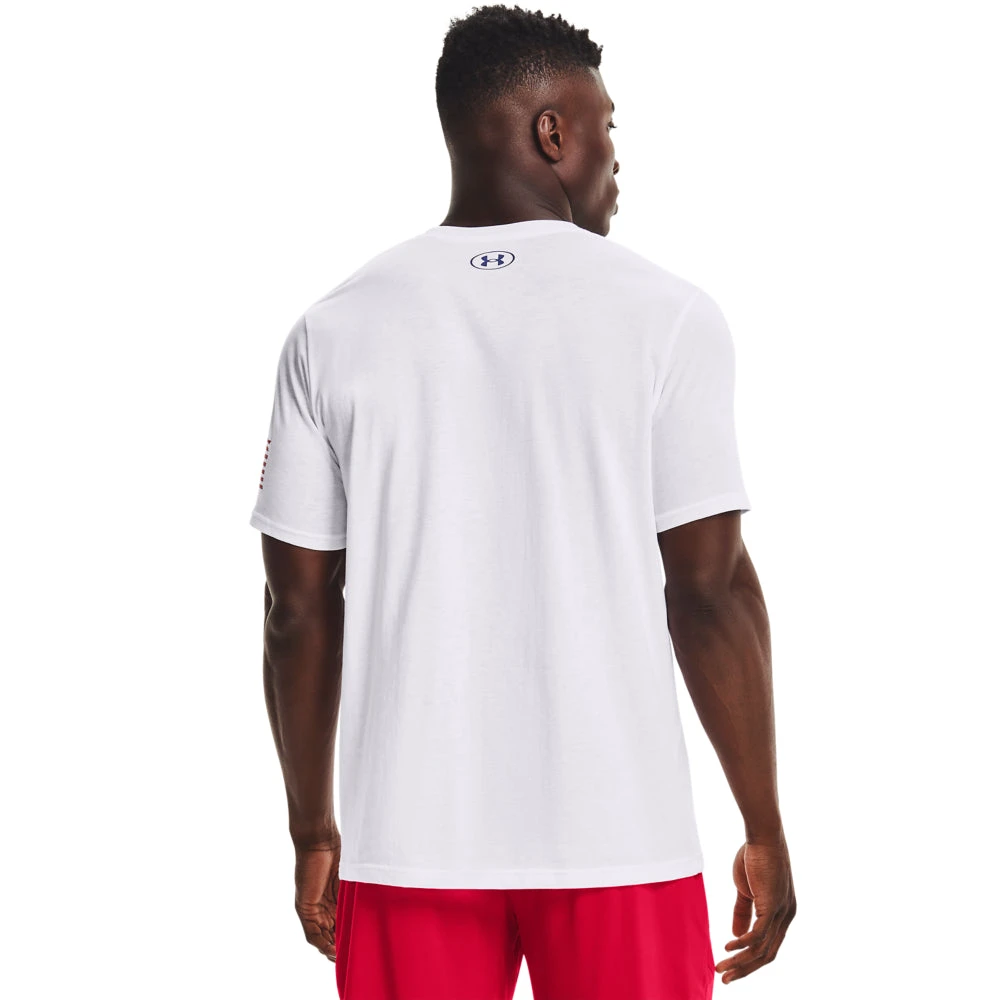 'Under Armour' Men's Freedom Logo T-Shirt - White / Royal 4 'Under Armour' Men's Freedom Logo T-Shirt - White / Royal - Image 2