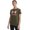 'Under Armour' Women's Freedom Logo T-Shirt - Marine OD Green / Pink Sands -Carhartt || Under Armour || The North Face Shop s7.V5 1370815 390 FC 1024x1024@2x