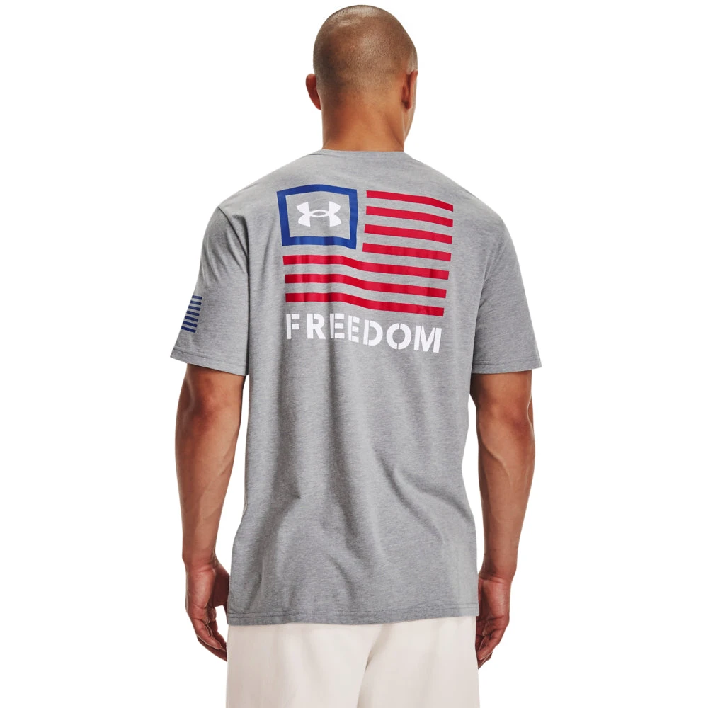 'Under Armour' Men's New Freedom Banner T-Shirt - Steel Light Heather 3 'Under Armour' Men's New Freedom Banner T-Shirt - Steel Light Heather