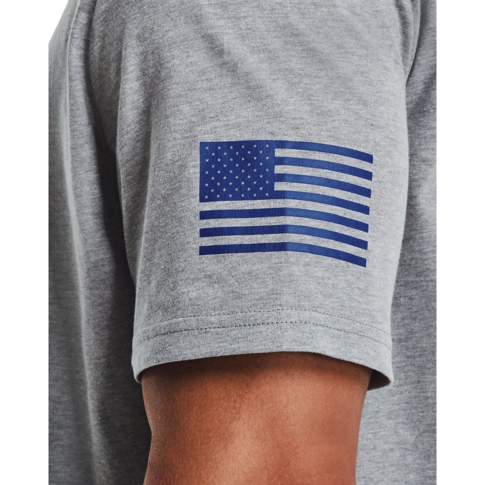 'Under Armour' Men's New Freedom Banner T-Shirt - Steel Light Heather 5 'Under Armour' Men's New Freedom Banner T-Shirt - Steel Light Heather - Image 3