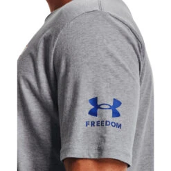 'Under Armour' Men's New Freedom BFL T-Shirt - Steel Light Heather / Royal -Carhartt || Under Armour || The North Face Shop s7.V5 1370824 035 SIDEDET 1024x1024@2x