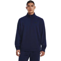 'Under Armour' Men's Armour Fleece 1/4 Zip Pullover - Midnight Navy / Black
