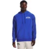 'Under Armour' Men's Rival Fleece Wordmark Colorblock Hoodie - Versa Blue