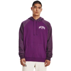 'Under Armour' Men's Rival Fleece Wordmark Colorblock Hoodie - Rivalry